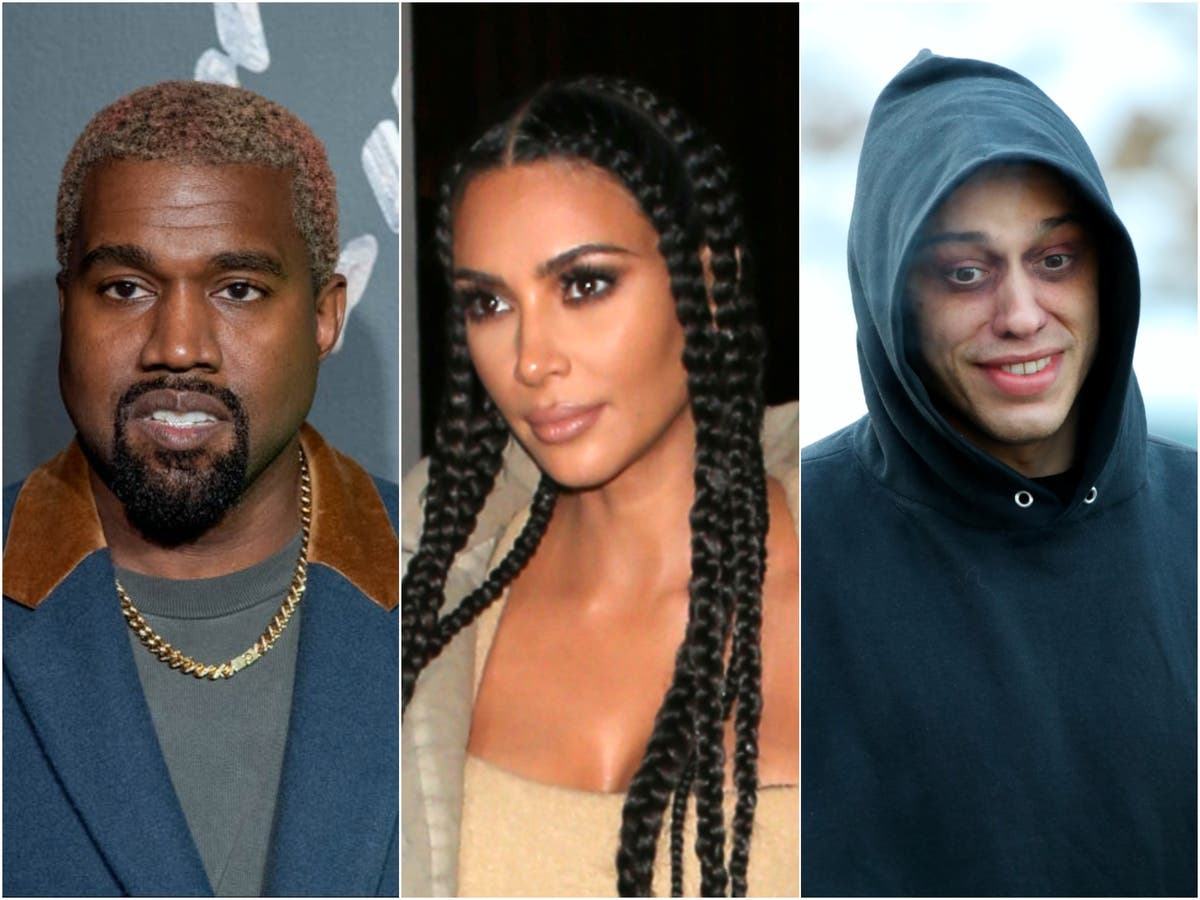 Kanye West compartilha uma foto de Kim Kardashian com Pete Davidson em um novo post do Dia dos Namorados

