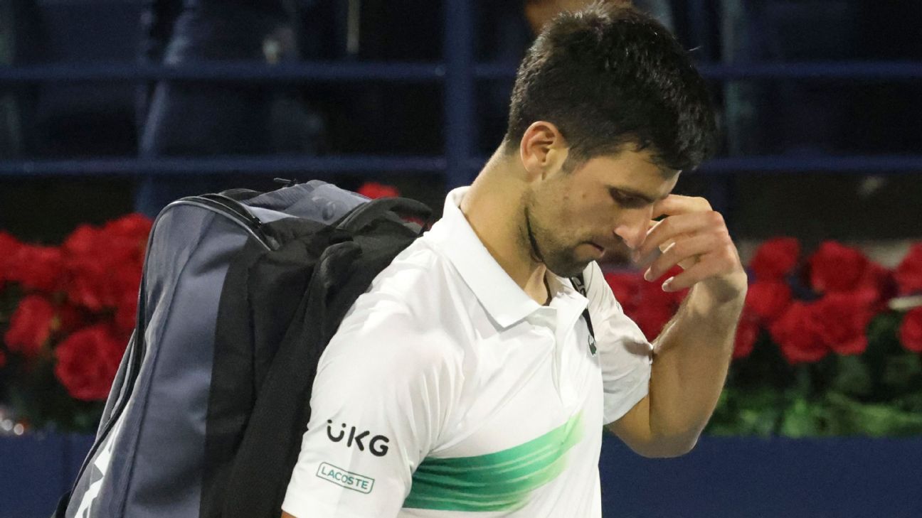 Novak Djokovic é substituído por Daniil Medvedev como o número um do ranking ATP depois de perder o Campeonato de Dubai.

