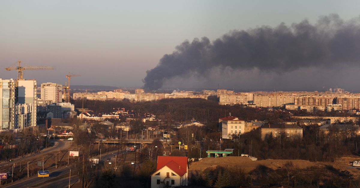  Mísseis russos atingiram Lviv |  Reuters

