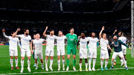 O Real Madrid comemorou uma vitória incrível sobre o Manchester City.
