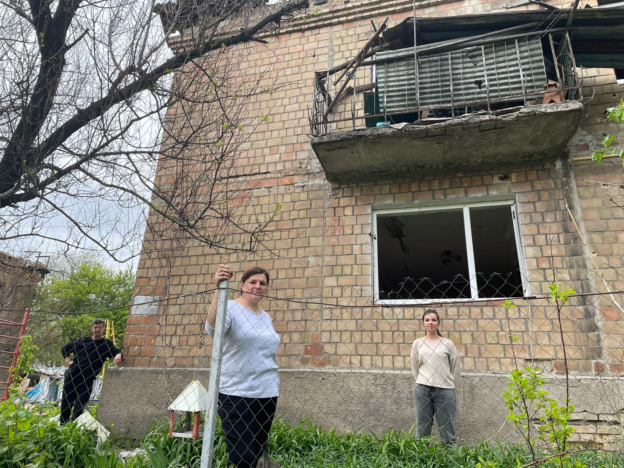 Olga Teterska has worked to save what remains of her vegetables and flowers, after Russian forces destroyed her home.