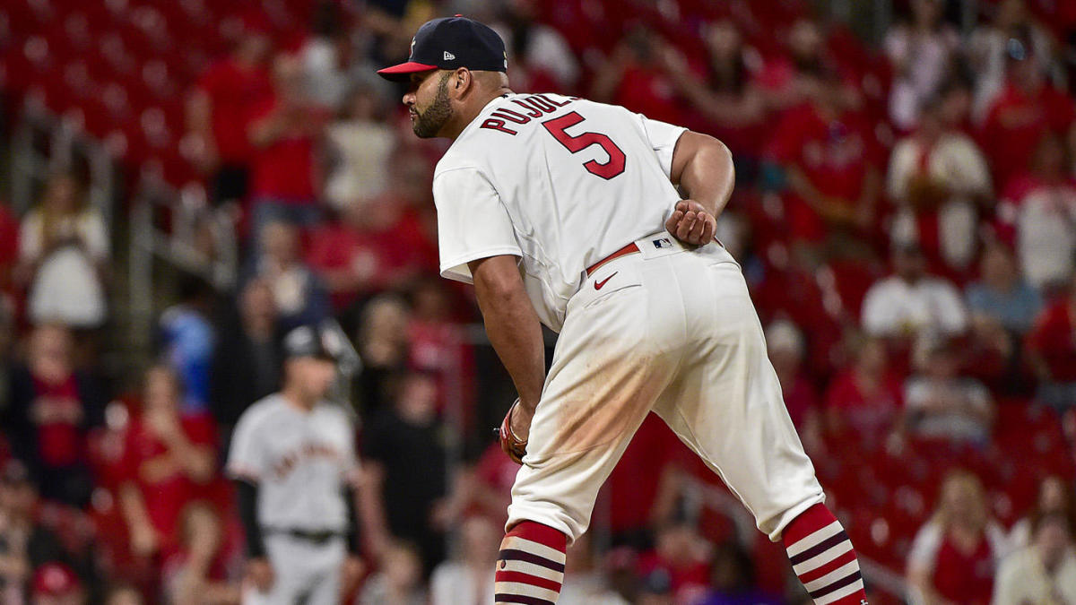  Albert Pujols dos Cardinals estreou em sua carreira como arremessador;  Molina corre, Adam Wainwright faz história

