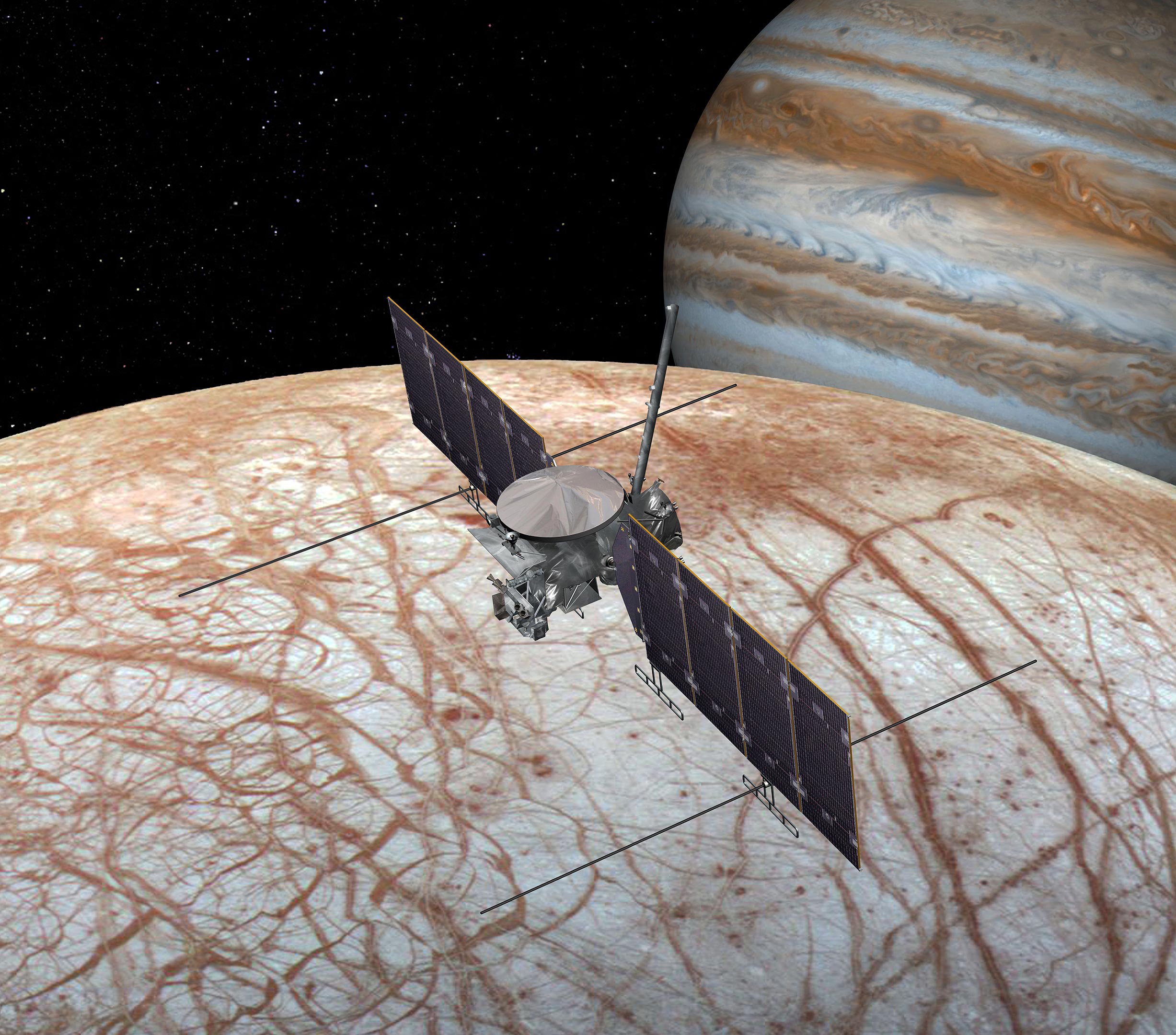 NASA completa o casco principal da espaçonave Europa Clipper - vai procurar vida no gelado Júpiter Europa

