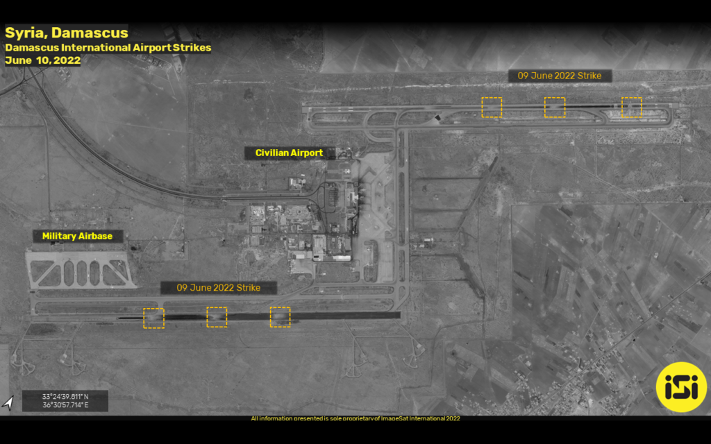 Rússia ataca Israel, enquanto imagens de satélite mostram o aeroporto "desativado" de Damasco após o ataque