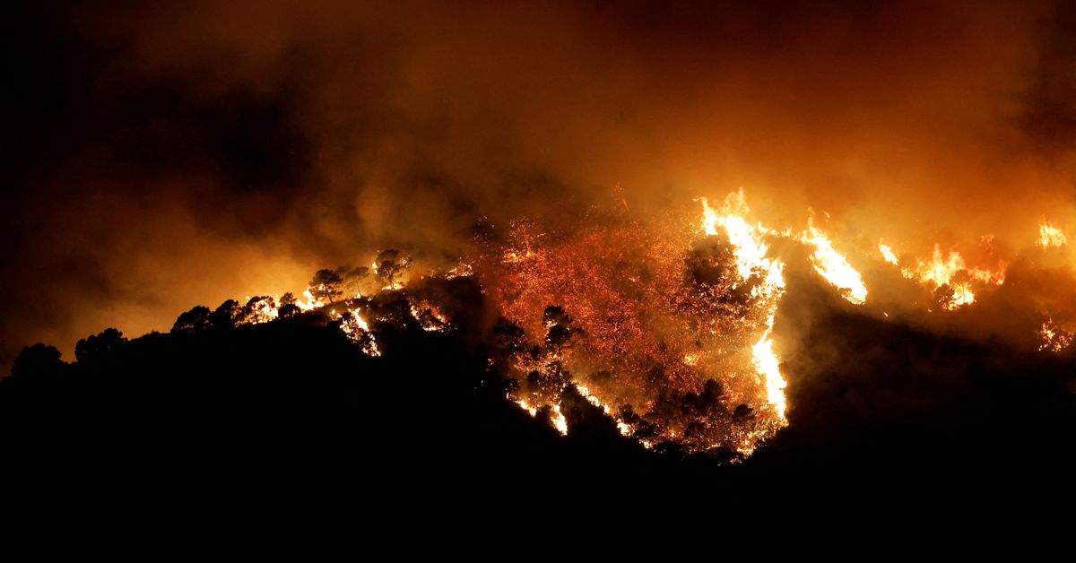  Incêndios florestais no sul da Espanha forçam a evacuação da cidade;  Três feridos

