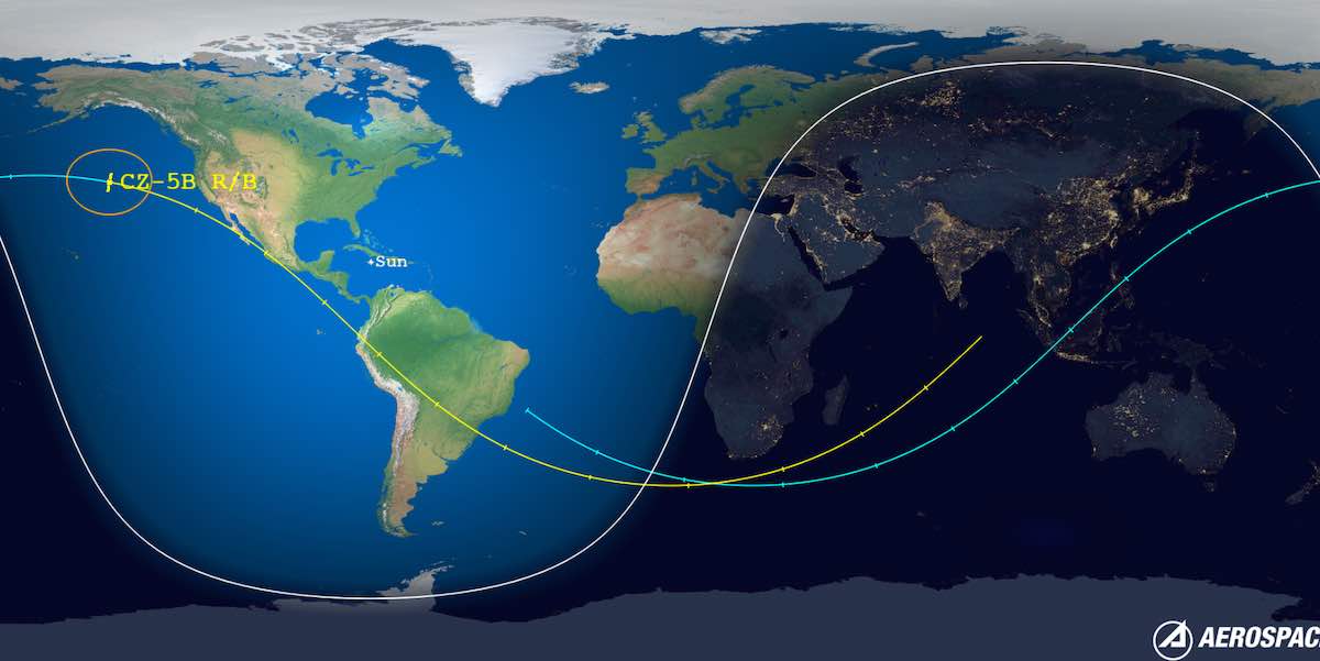 Enorme foguete chinês deve cair de volta à Terra hoje - Spaceflight Now

