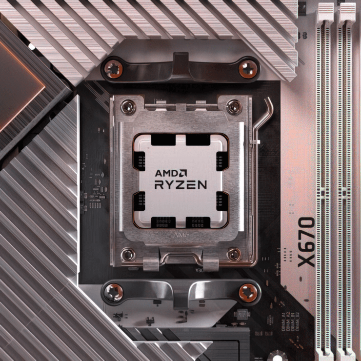 AMD Ryzen 5 7600X 6 núcleos e 4,4 GHz "Zain 4" CPU de desktop detectada rodando na placa-mãe GIGABYTE X670E AORUS Master