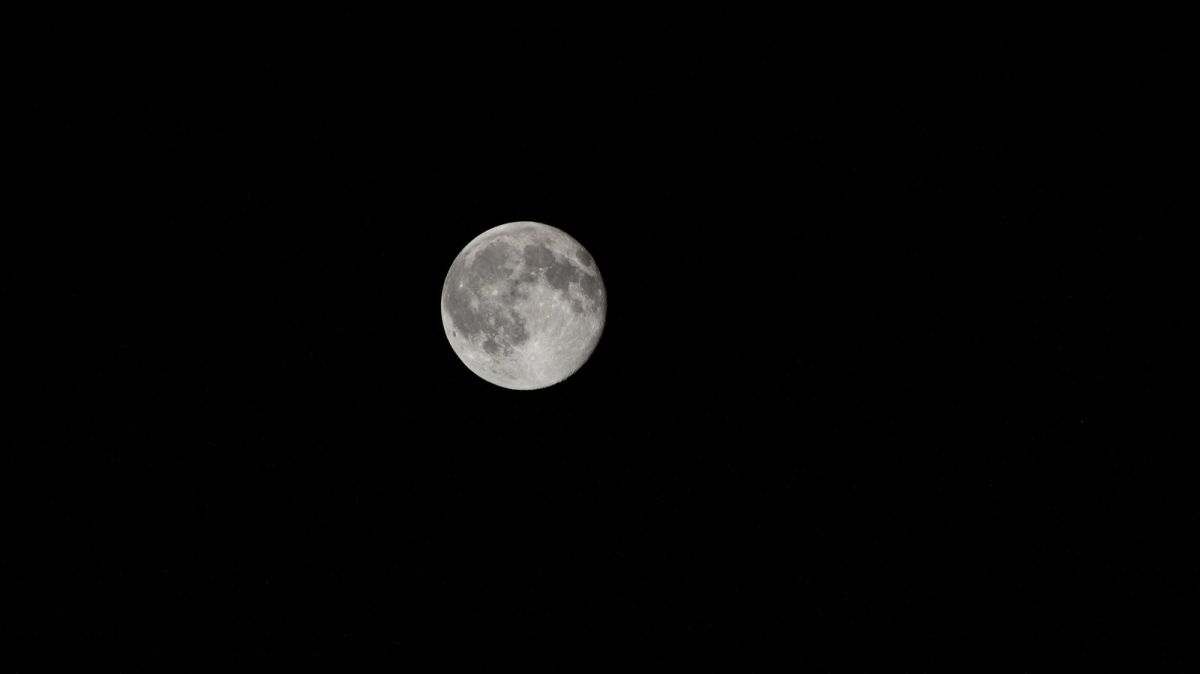 The full moon as seen from the International Space Station on Dec, 20, 2021.