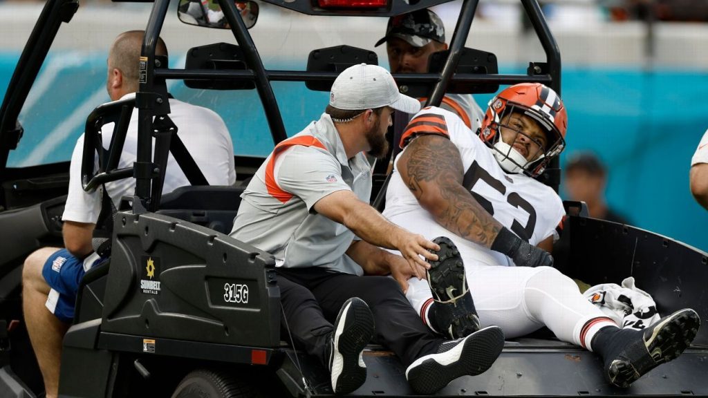 Lesão de Nick Harris no joelho do pivô do Cleveland Browns pode encerrar a temporada