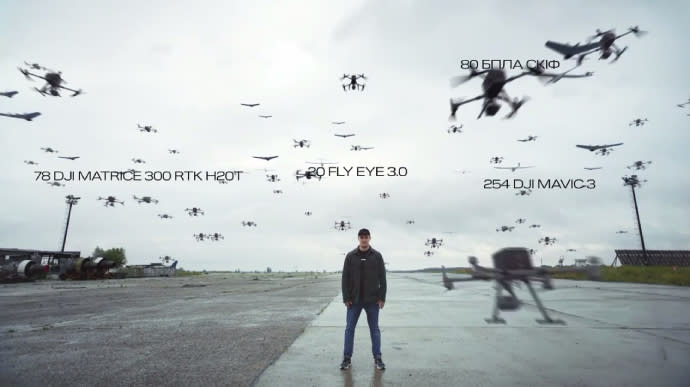 Ucrânia leva um exército de 472 drones para o céu de uma só vez
