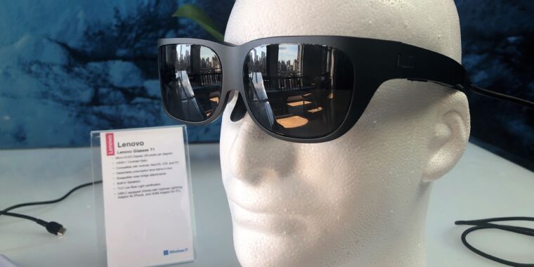 Lenovo anuncia óculos AR para consumidores que podem conectar iPhones