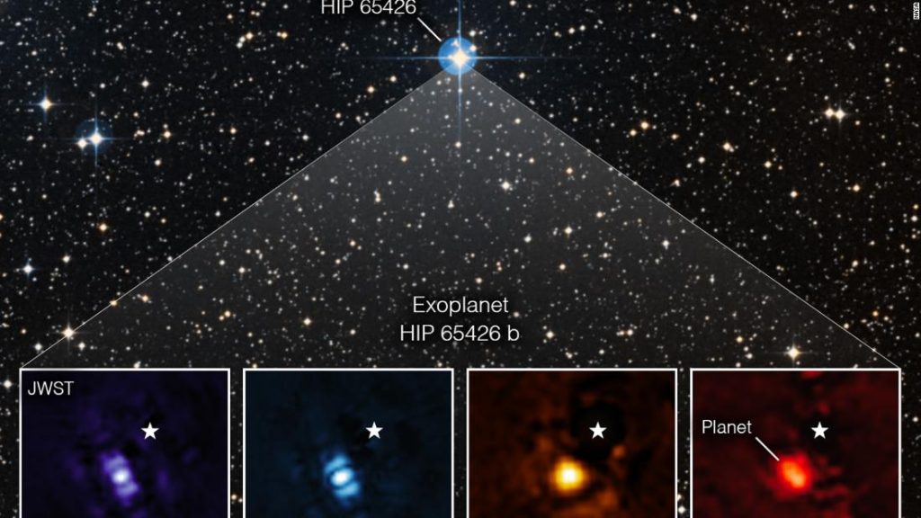 O Telescópio James Webb tira uma imagem ao vivo do exoplaneta HIP 65426 b