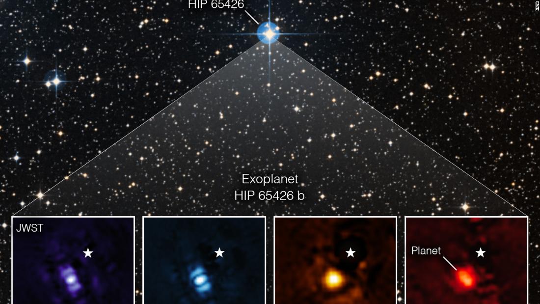 O Telescópio James Webb tira uma imagem ao vivo do exoplaneta HIP 65426 b

