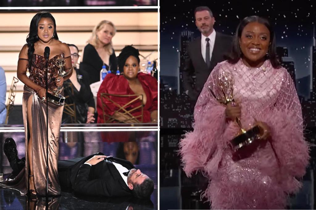 Jimmy Kimmel pede desculpas à Quinta Bronson pelo Emmy: 'Bebi demais'