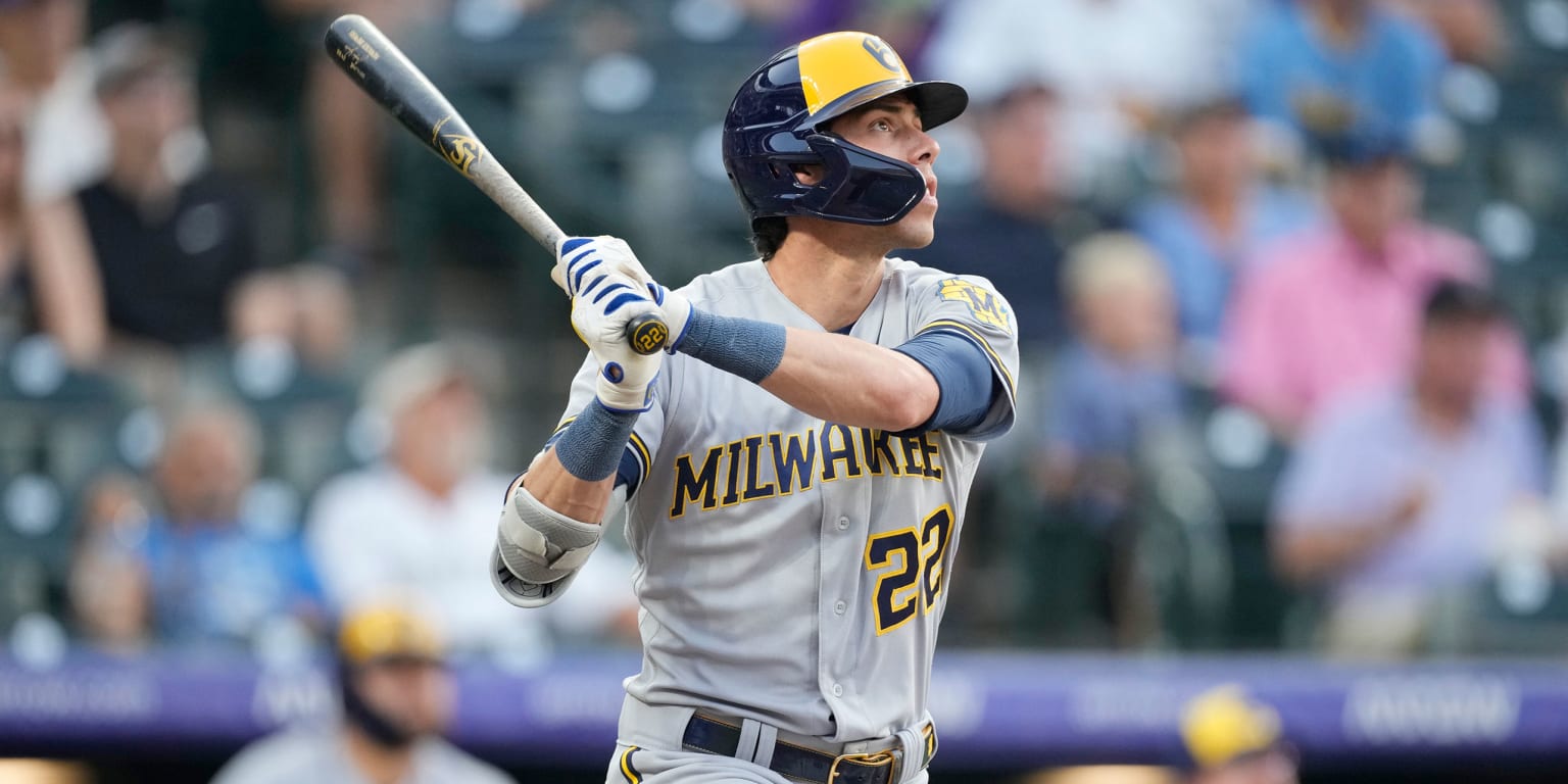 Christian Yelich atinge 499 pés em casa na derrota dos Brewers para as Montanhas Rochosas

