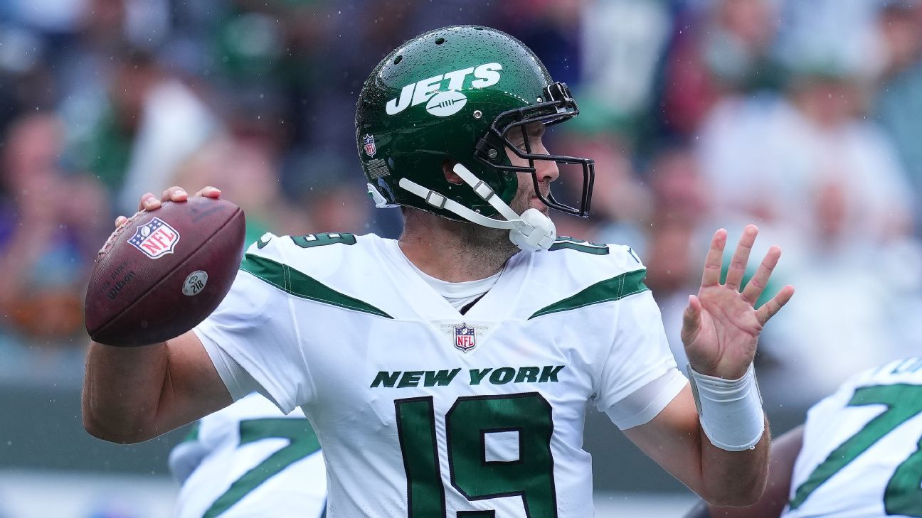 Fonte diz que o New York Jets está mantendo Joe Flacco como titular do QB na segunda semana

