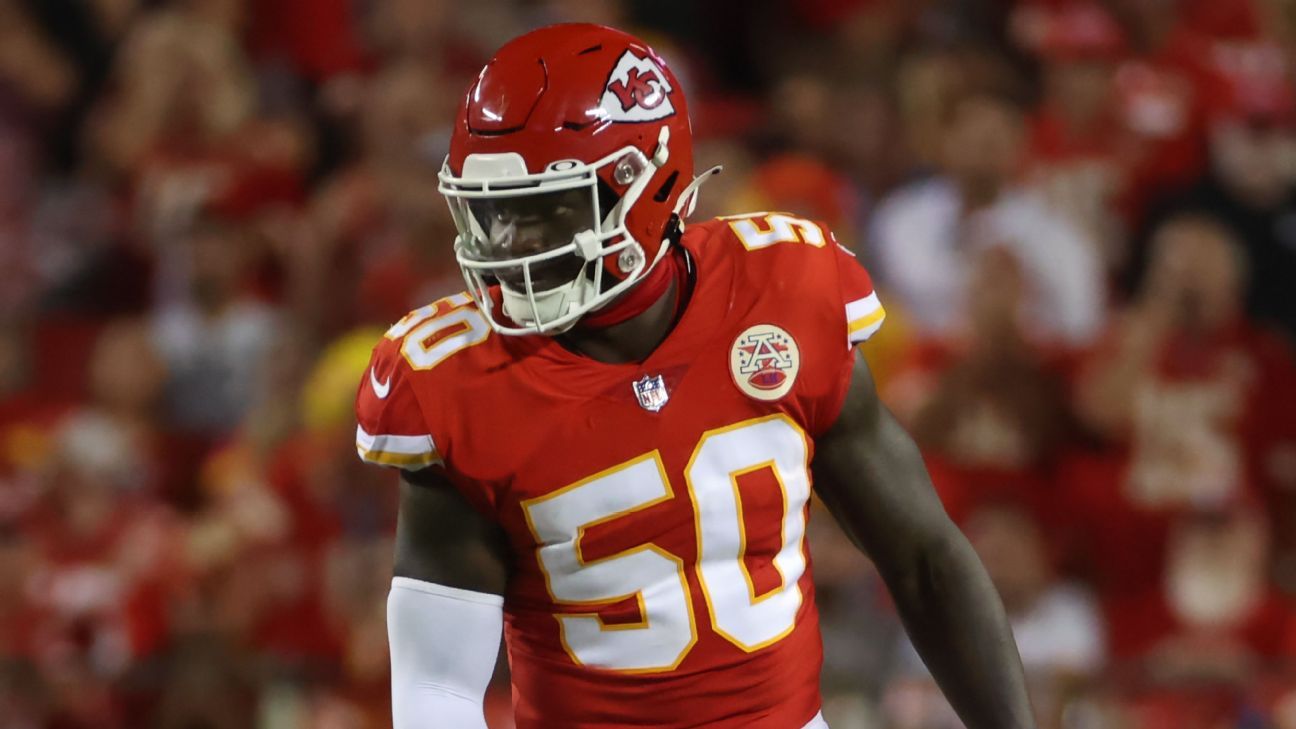 Kansas City Chiefs é suspenso do LB Willie J por quatro jogos

