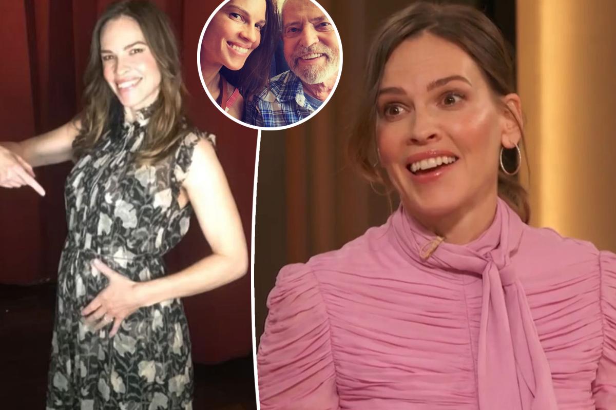 Hilary Swank revela quando dará à luz gêmeos

