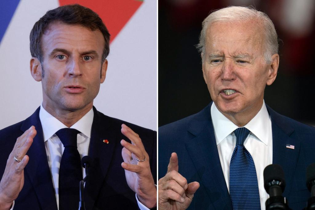 Emmanuel Macron repreende Biden por alertar sobre o "Armagedom"