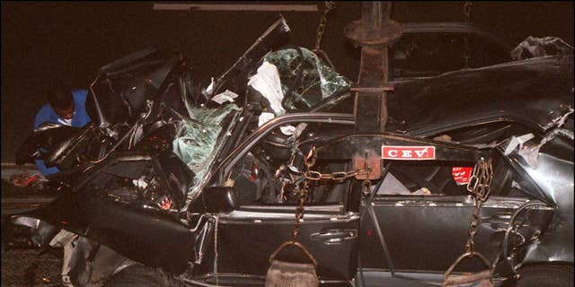 O acidente de carro da princesa Diana em agosto de 1997.