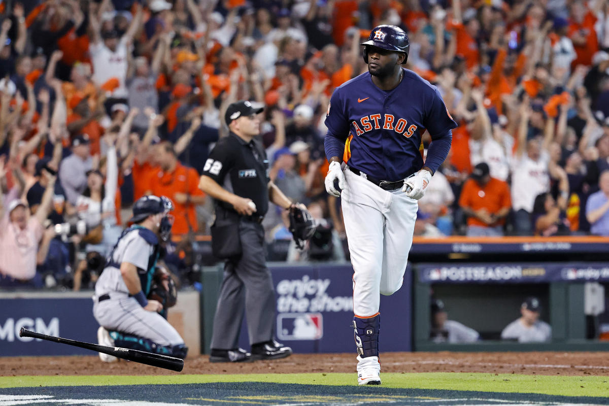 Yordan Alvarez entra forte novamente ao levar os Astros Mariners à beira no ALDS Game 2

