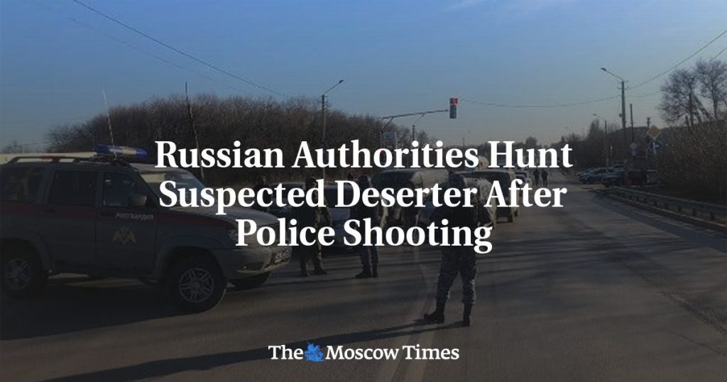 Autoridades russas estão perseguindo um suposto fugitivo depois que ele foi baleado pela polícia