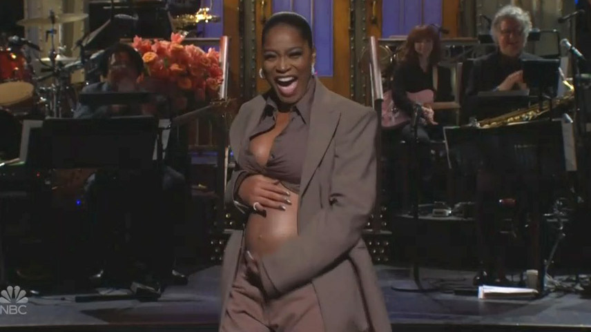 Keke Palmer anuncia gravidez em monólogo do 'SNL'