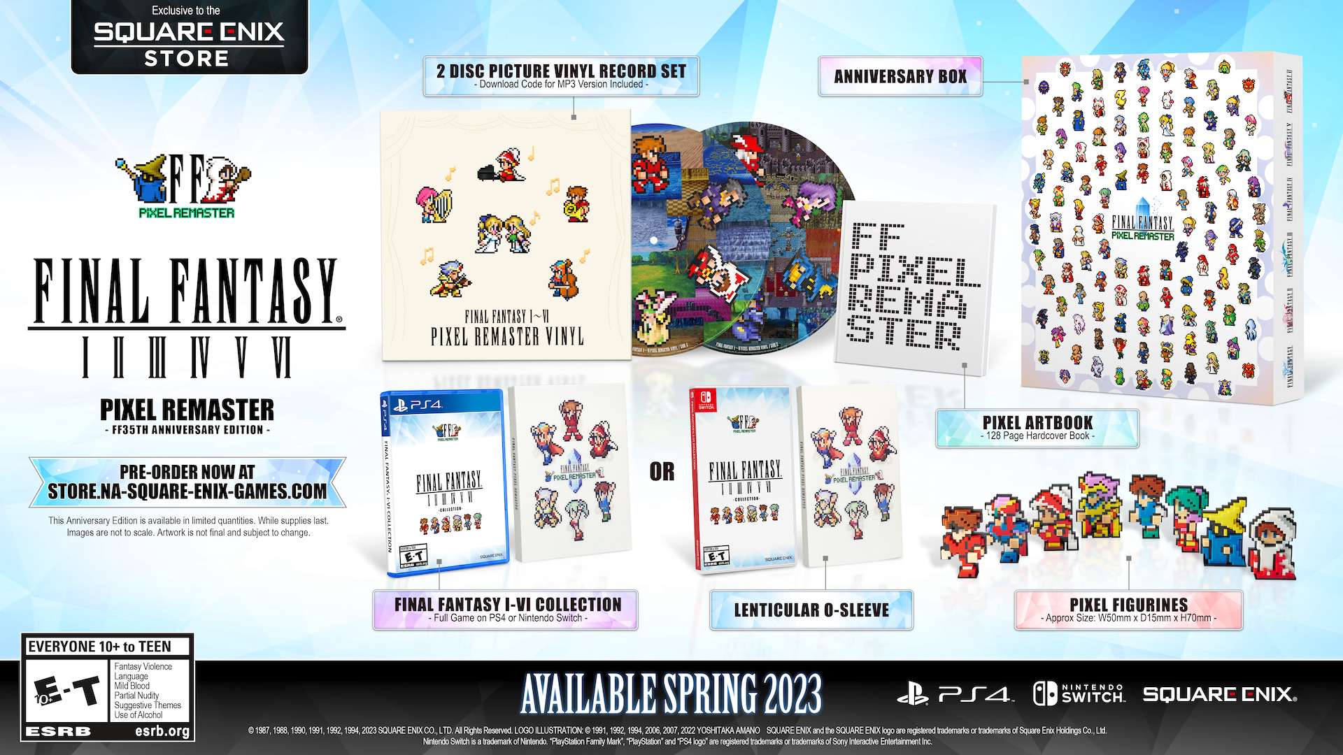 Série Final Fantasy Pixel Remaster chegando ao PS4 e Switch na primavera de 2023

